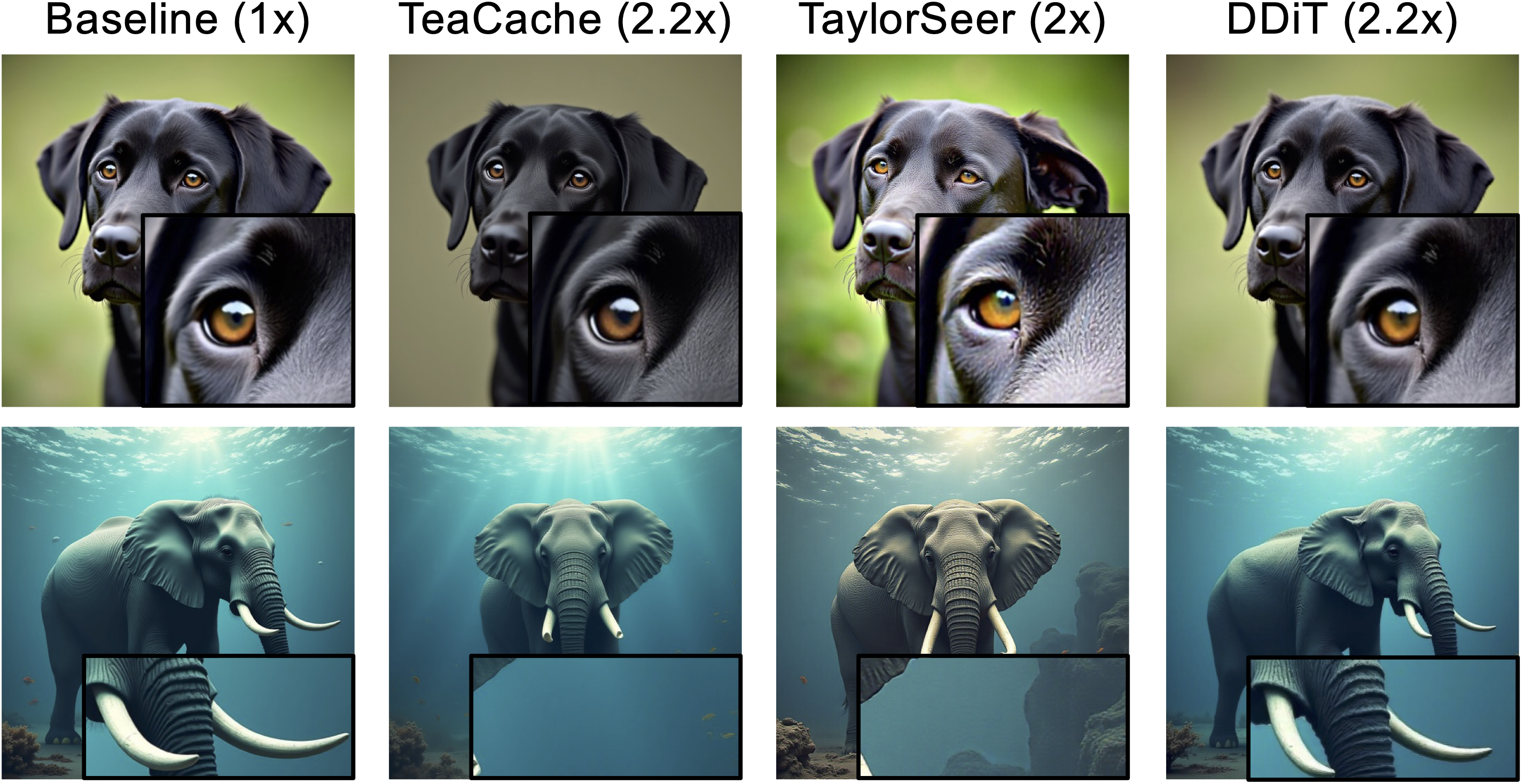 Zoom-in qualitative comparison